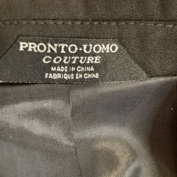 PRONTO UOMO COUTURE Black Wool Tuxedo Size 44S - Picture 10 of 16